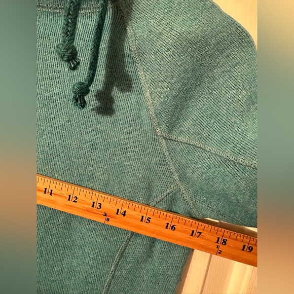 PRANA XS Blue Lucia Funnel Turtle Neck Recycled Wool Blend Sweater Outdoor Warm - Picture 6 of 14